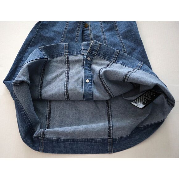 BDG Urban Outfitters Women's Sz M Blue Isla Denim Button-Front Shift Mini Dress - Picture 7 of 11